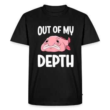 Funny Blobfish Cute Blobfish - Men's Premium Organic T-Shirt - black - Front - Nico (187cm)