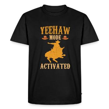 Tenue de rodéo Équitation de taureau - T-shirt Premium bio Homme - noir - Devant - Nico (187cm)