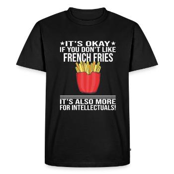 Frites drôles Frites drôles - T-shirt Premium bio Homme - noir - Devant - Nico (187cm)