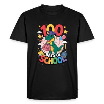 100e jour d'école 100e jour d'école pour les enfants - T-shirt Premium bio Homme - noir - Devant - Nico (187cm)