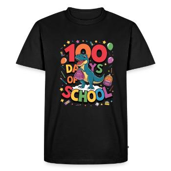 100e jour d'école 100e jour d'école pour les enfants - T-shirt Premium bio Homme - noir - Devant - Nico (187cm)