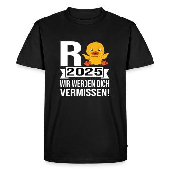 Rente 2025 Retraité 2025 Rente 2025 - T-shirt Premium bio Homme - noir - Devant - Nico (187cm)