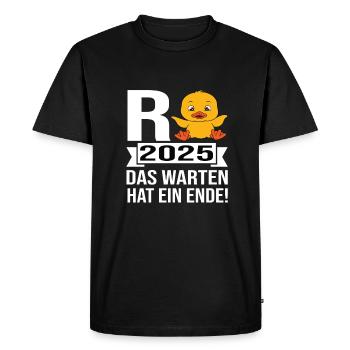 Rente 2025 Retraité 2025 Rente 2025 - T-shirt Premium bio Homme - noir - Devant - Nico (187cm)