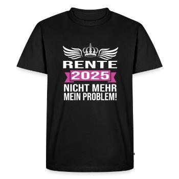 Rente 2025 Retraité 2025 Rente 2025 - T-shirt Premium bio Homme - noir - Devant - Nico (187cm)