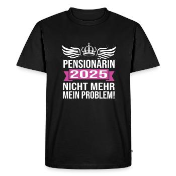 Pension 2025 Pensionné 2025 Pension 2025 - T-shirt Premium bio Homme - noir - Devant - Nico (187cm)