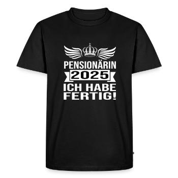 Rente 2025 Retraité 2025 Rente 2025 - T-shirt Premium bio Homme - noir - Devant - Nico (187cm)
