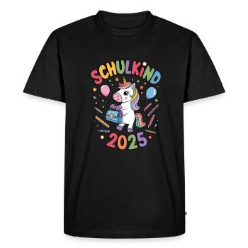 School Child 2025 School Enrollment Back to School - Men's Premium Organic T-Shirt - black - Front - Nico (187cm)