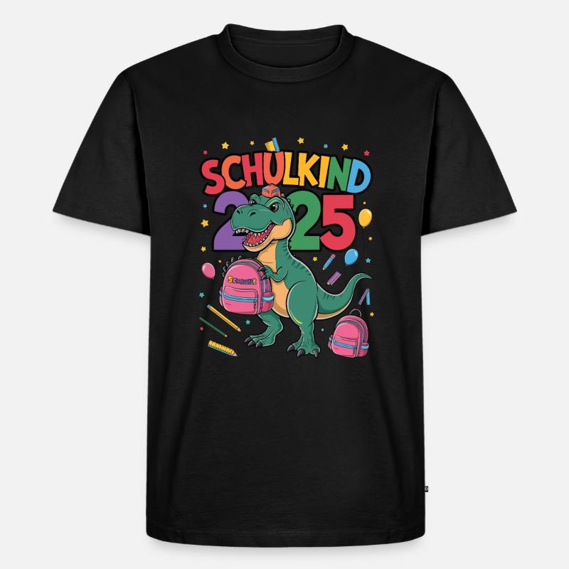 Schulkind 2025 Einschulung Schulanfang - Männer Premium Bio T-Shirt - Schwarz