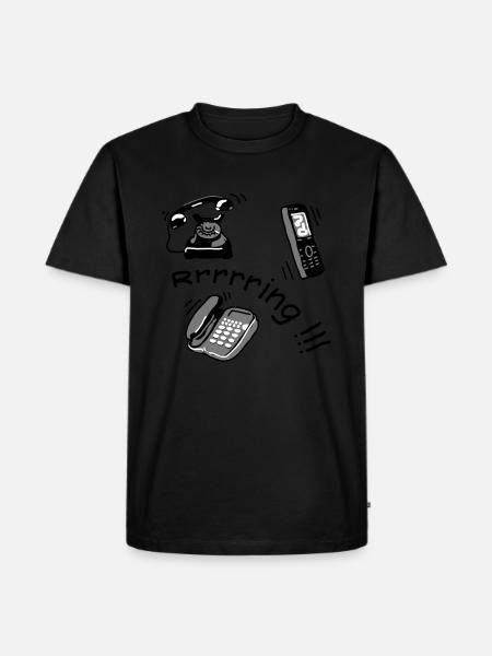 telephone - Men's Premium Organic T-Shirt - black