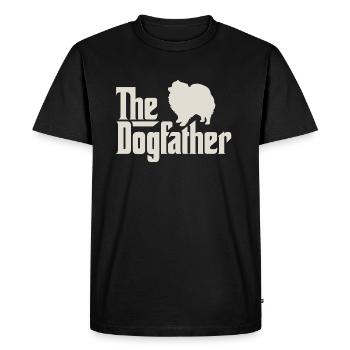 The Dogfather - Spitz Zwergspitz Pomeranian - Men's Premium Organic T-Shirt - black - Front - Nico (187cm)