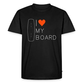 J'aime mon wakeboard, wakeboarder, wakeboard, - T-shirt Premium bio Homme - noir - Devant - Nico (187cm)