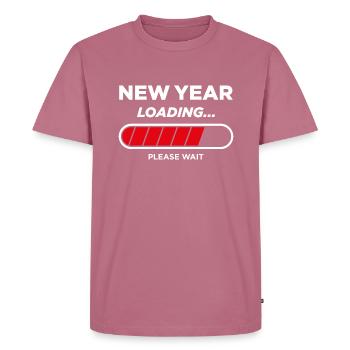 Neujahrs-Laden - Männer Premium Bio T-Shirt - Mauve - Vorne - Nico (187cm)
