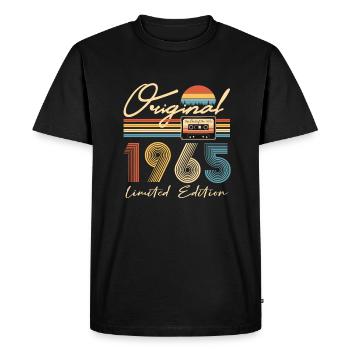 60. Geburtstag 60 Jahre Original 1965 - Männer Premium Bio T-Shirt - Schwarz - Vorne - Nico (187cm)