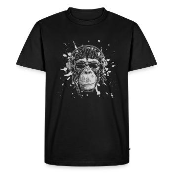 Cool singe chimpanzé cadeau de chemise - T-shirt Premium bio Homme - noir - Devant - Nico (187cm)