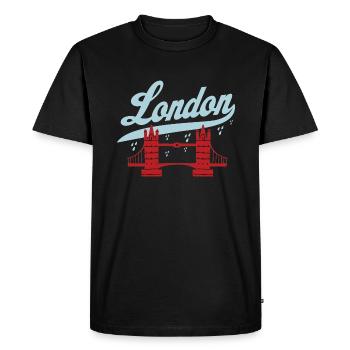 London - Men's Premium Organic T-Shirt - black - Front - Nico (187cm)
