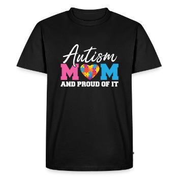 Chemise fière d'idée cadeau de maman d'autisme - T-shirt Premium bio Homme - noir - Devant - Nico (187cm)