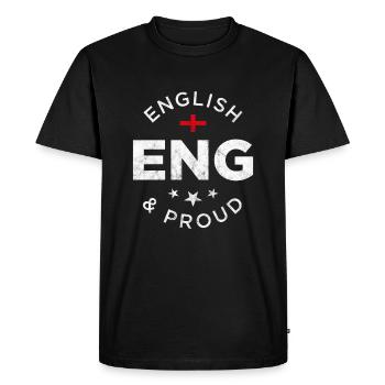Anglais et fier - T-shirt Premium bio Homme - noir - Devant - Nico (187cm)