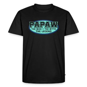 Papa Grand-père disant Papaw L’homme Le mythe La légende - T-shirt Premium bio Homme - noir - Devant - Nico (187cm)
