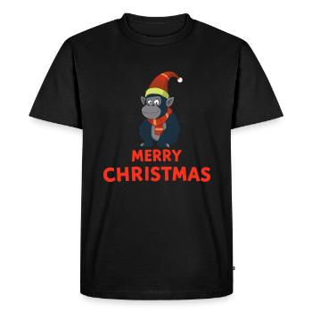 Joyeux Noël Gorille - T-shirt Premium bio Homme - noir - Devant - Nico (187cm)