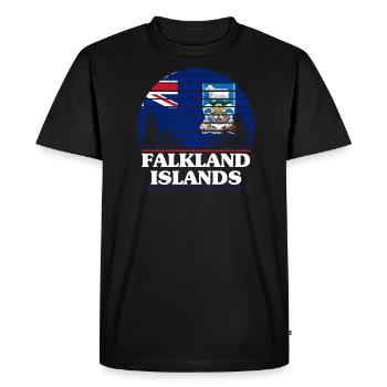 Îles Falkland - T-shirt Premium bio Homme - noir - Devant - Nico (187cm)
