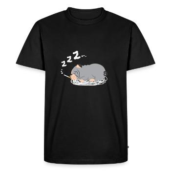 T-shirt smoking pug - Men's Premium Organic T-Shirt - black - Front - Nico (187cm)