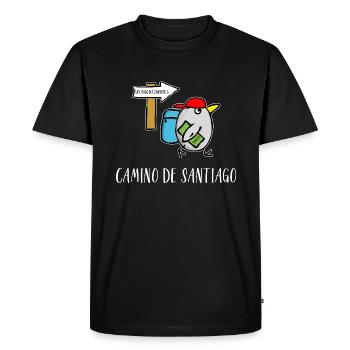 Way of St. James Spain Pilgrims Camino De Santiago - Men's Premium Organic T-Shirt - black - Front - Nico (187cm)