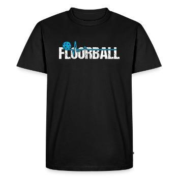 Floorball Joueur de Floorball Joueur de Floorball - T-shirt Premium bio Homme - noir - Devant - Nico (187cm)