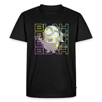 Les Minions Stuart Blah Blah Blah - T-shirt Premium bio Homme - noir - Devant - Nico (187cm)