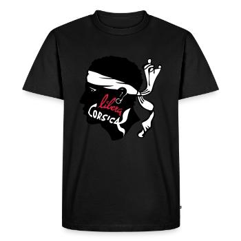 CORSE - CORSICA LIBRA - T-shirt Premium bio Homme - noir - Devant - Nico (187cm)