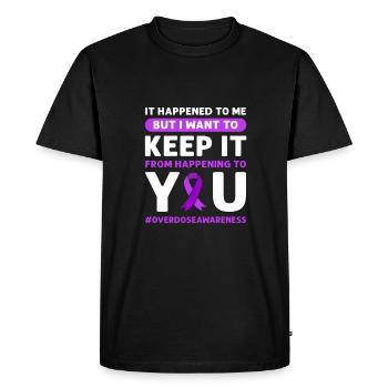 Arc violet. Conscience de surdosage - T-shirt Premium bio Homme - noir - Devant - Nico (187cm)