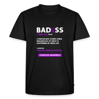 Arc violet. Conscience de surdosage - T-shirt Premium bio Homme - noir - Devant - Nico (187cm)