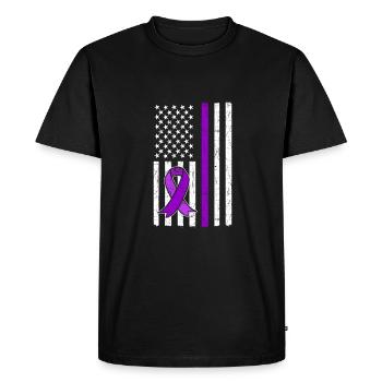 Arc violet. Conscience de surdosage - T-shirt Premium bio Homme - noir - Devant - Nico (187cm)