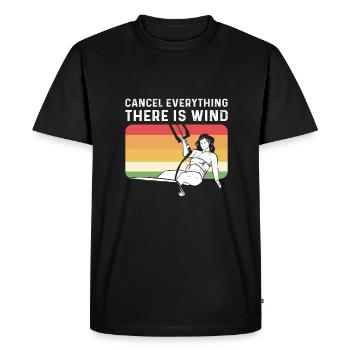 Annulez tout ce qui est vent. - T-shirt Premium bio Homme - noir - Devant - Nico (187cm)
