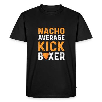 Nacho Average Kickboxer. Mexican Kickboxing - Men's Premium Organic T-Shirt - black - Front - Nico (187cm)