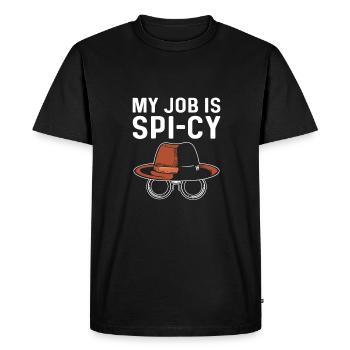 Ma profession est l’espionnage. Détective privé. - T-shirt Premium bio Homme - noir - Devant - Nico (187cm)