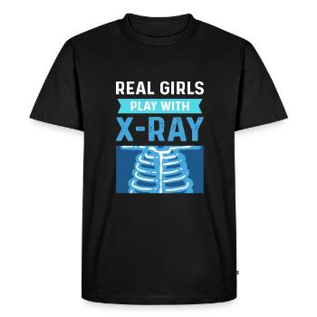 Real girls playing with X-rays. - Men's Premium Organic T-Shirt - black - Front - Nico (187cm)