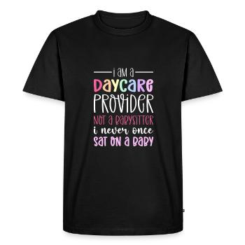 Appreciation of childcare. Providers of - Men's Premium Organic T-Shirt - black - Front - Nico (187cm)