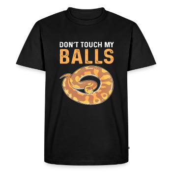 Ne touchez pas mes œufs. Royal Python - T-shirt Premium bio Homme - noir - Devant - Nico (187cm)