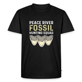 Escouade de chasse aux fossiles de la rivière de la Paix. - T-shirt Premium bio Homme - noir - Devant - Nico (187cm)