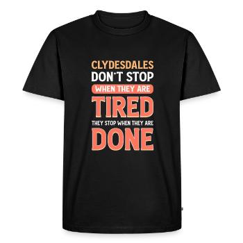 Cheval de trait. Cheval écossais des Highlands. Clydesdale - T-shirt Premium bio Homme - noir - Devant - Nico (187cm)