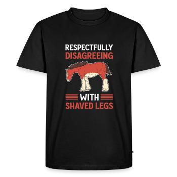 Cheval de trait. Cheval écossais des Highlands. Clydesdale - T-shirt Premium bio Homme - noir - Devant - Nico (187cm)