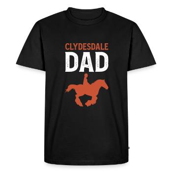 Cheval de trait. Cheval écossais des Highlands. Clydesdale - T-shirt Premium bio Homme - noir - Devant - Nico (187cm)