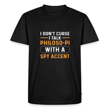 Détective privé. Espion secret. Détective privé - T-shirt Premium bio Homme - noir - Devant - Nico (187cm)
