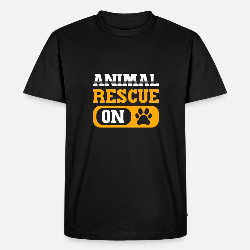 Tierrettungsmodus Ein. Aco Tierrettung - Männer Premium Bio T-Shirt - Schwarz