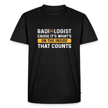 Radiologist cause inside counts. X-ray assistant - Men's Premium Organic T-Shirt - black - Front - Nico (187cm)