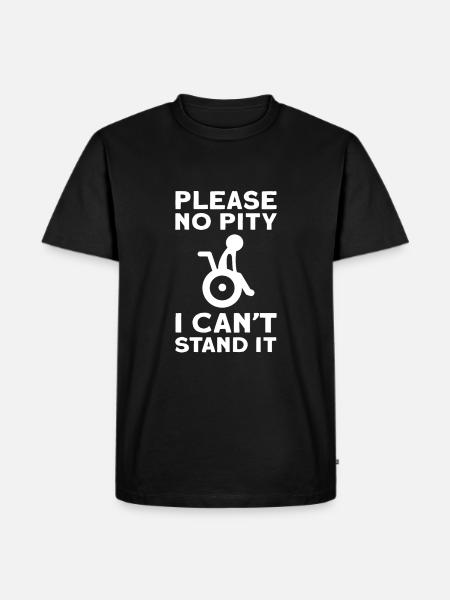 Rollstuhl. Amputationsüberlebender. Handicap - Männer Premium Bio T-Shirt - Schwarz