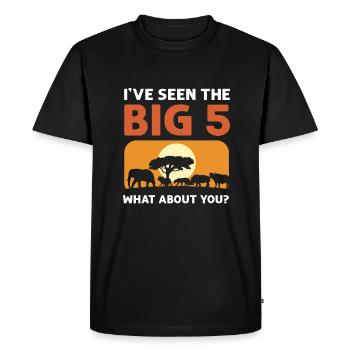 J’ai vu le Big 5. Et toi? - T-shirt Premium bio Homme - noir - Devant - Nico (187cm)
