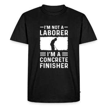 Experts concrets. Maçons en ciment. Pavés en béton - T-shirt Premium bio Homme - noir - Devant - Nico (187cm)