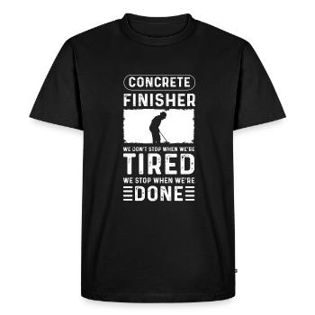 Raffineur de béton. Experts en ciment. Maçonnerie de ciment - T-shirt Premium bio Homme - noir - Devant - Nico (187cm)