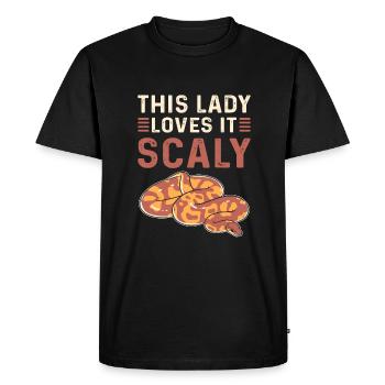 Cette dame l’aime écailleux. Roi Python - T-shirt Premium bio Homme - noir - Devant - Nico (187cm)